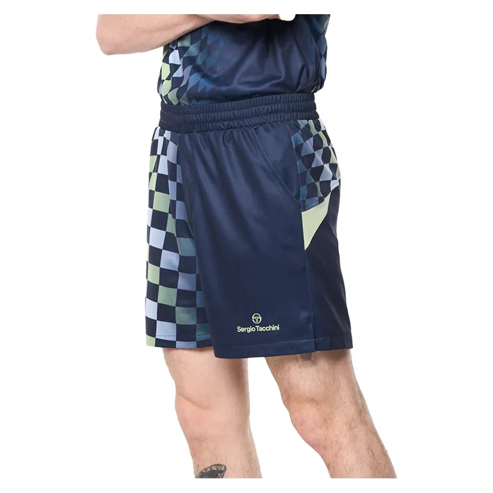 Men`s Luca Pique Printed Tennis Short Apparel Sergio Tacchini