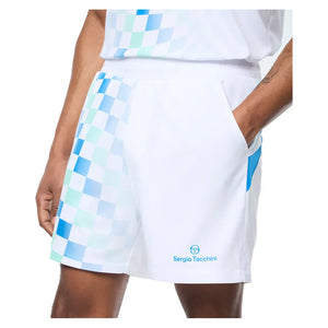 Men`s Luca Pique Printed Tennis Short Apparel Sergio Tacchini