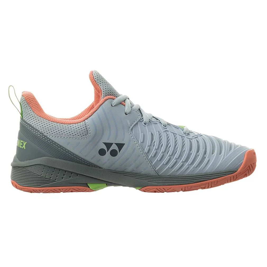 Women`s Sonicage 3 Tennis Shoes Grayish Blue and Pink Footwear Yonex