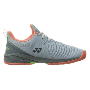 Women`s Sonicage 3 Tennis Shoes Grayish Blue and Pink Footwear Yonex