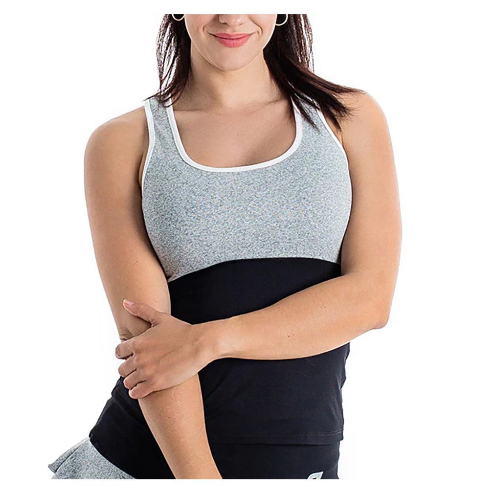 Women`s Suri Tennis Tank White and Grey Apparel Belen Berbel