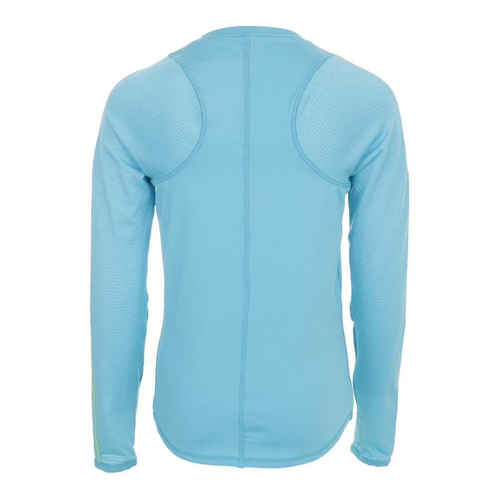 Girls' Long Sleeve Athletic Tennis Crew Ocean Apparel Lucky In Love