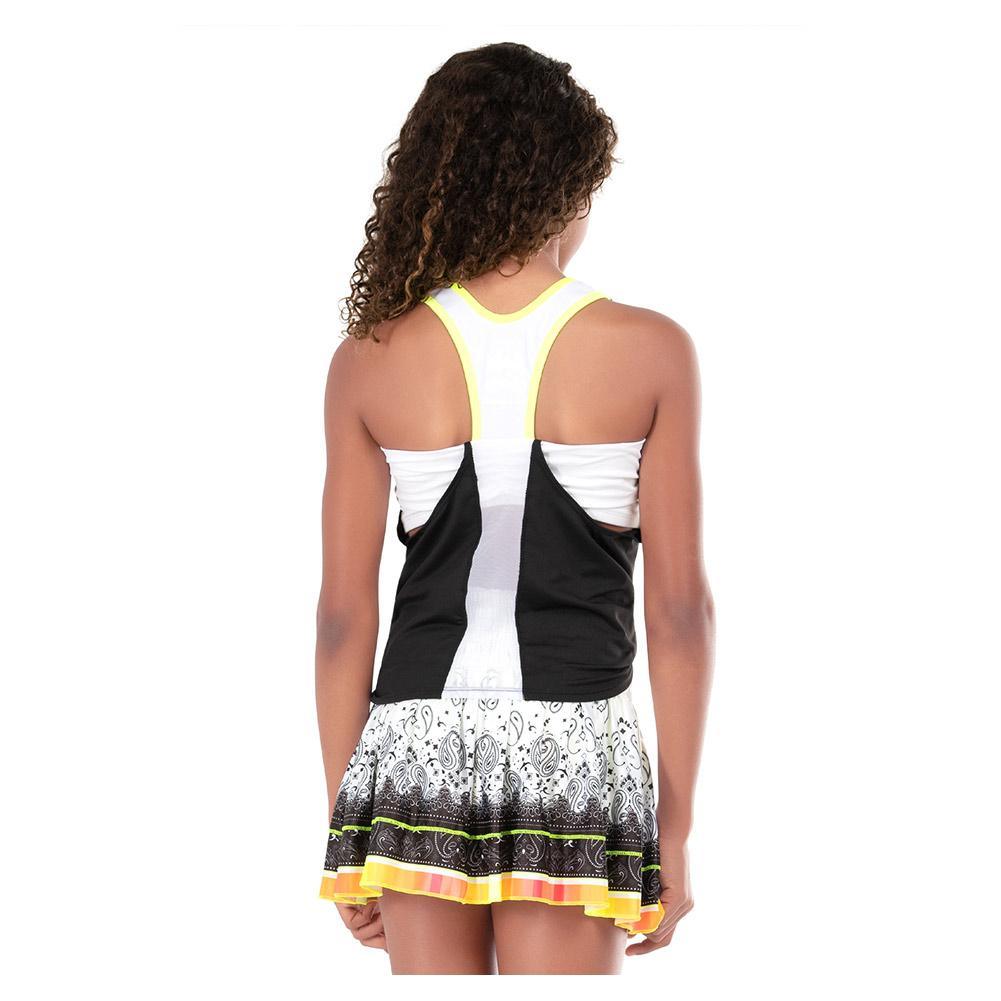 Girl's Serves Up Bralette Tennis Tank White and Black Apparel Lucky In Love