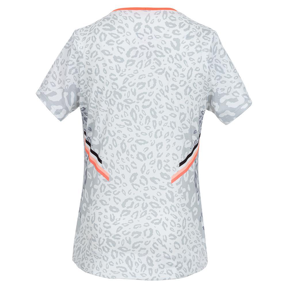 Girls' Cool Cat Short Sleeve Tennis Top Orange Glow Apparel Lucky In Love