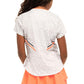 Girls' Cool Cat Short Sleeve Tennis Top Orange Glow Apparel Lucky In Love