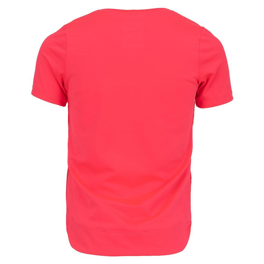 Girls' Dynamic High-Low Short Sleeve Tennis Top Apparel Lucky In Love