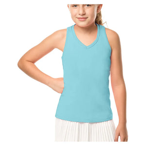 Girls' V-Neck Cutout Tennis Tank Ocean Apparel Lucky In Love