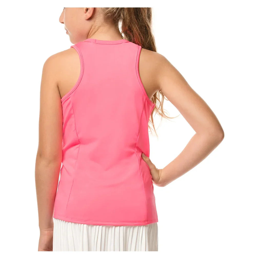 Girls' V-Neck Cutout Tennis Tank Pink Apparel Lucky In Love
