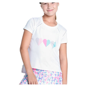 Girls` Itâ€™s A Tie Short Sleeve Tennis Top Multicolor Apparel Lucky In Love
