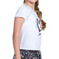 Girls' Love Letter Short Sleeve Tennis Top White Apparel Lucky In Love