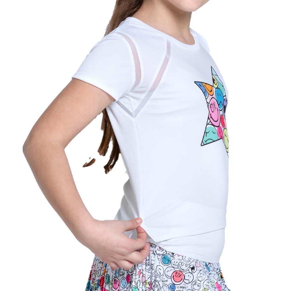 Girls' Got The Feeling Short Sleeve Tennis Top Multicolor Apparel Lucky In Love