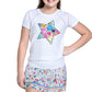 Girls' Got The Feeling Short Sleeve Tennis Top Multicolor Apparel Lucky In Love