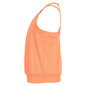 Girls' In Motion Bralette Tennis Tank Orange Glow Apparel Lucky In Love