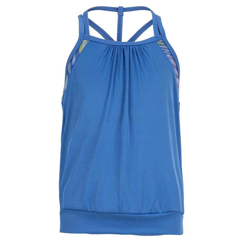 Girls' Sheer Genius Bralette Tennis Tank Bluemarine Apparel Lucky In Love