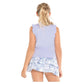 Girl's Pleat Me Up Tennis Tank Hazy Apparel Lucky In Love