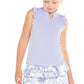 Girl's Pleat Me Up Tennis Tank Hazy Apparel Lucky In Love