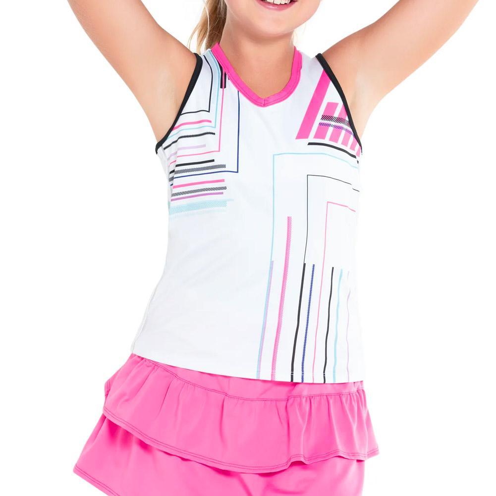 Girl's Prep It Up Tennis Tank White Apparel Lucky In Love