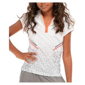 Girls` Wild Cat Short Sleeve Tennis Top White Apparel Lucky In Love