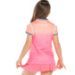 Girls' Summer Glow Short Sleeve Tennis Top Pink Apparel Lucky In Love