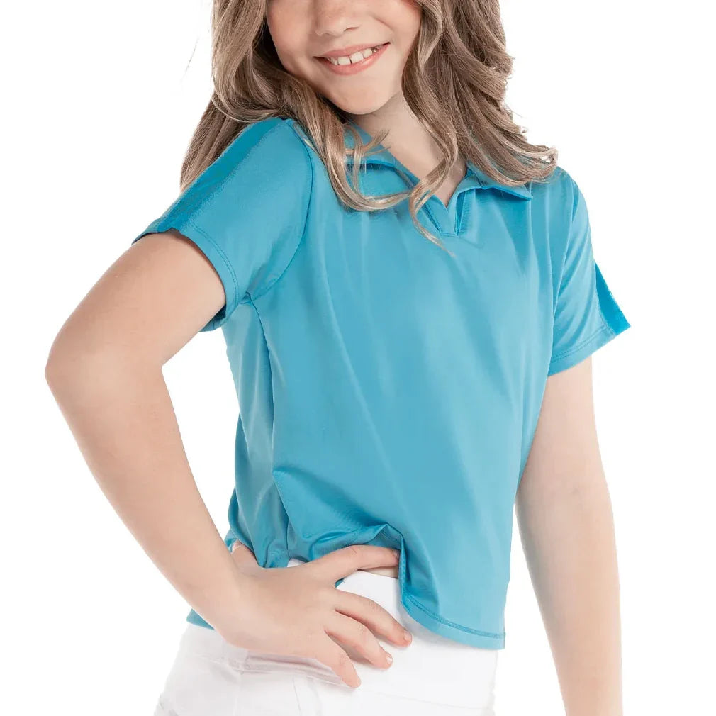 Girls` Cropped Tennis Polo Apparel Lucky In Love