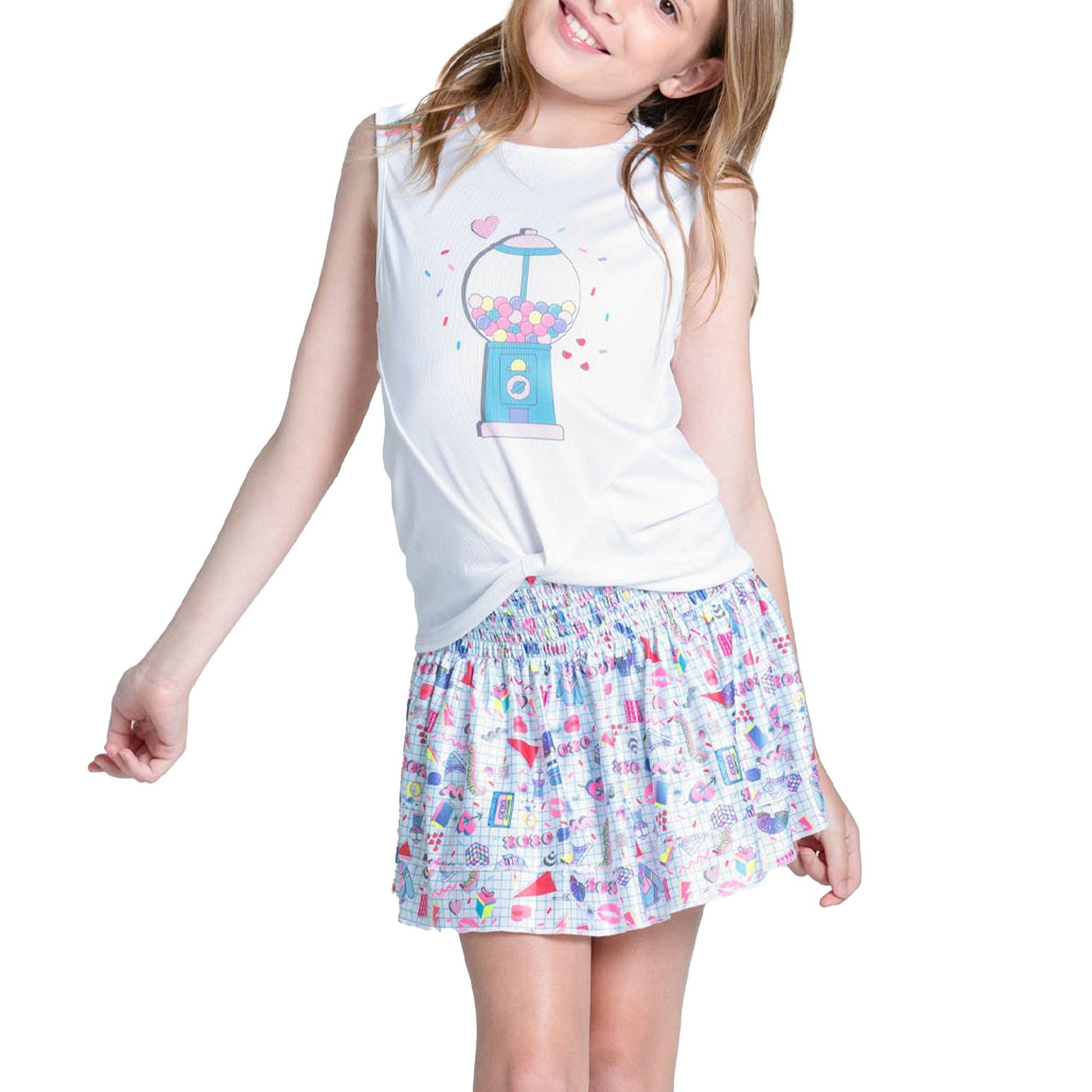 Girls` Gumball Tennis Tank Multicolor Apparel Lucky In Love