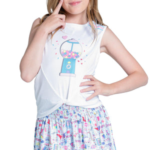 Girls` Gumball Tennis Tank Multicolor Apparel Lucky In Love