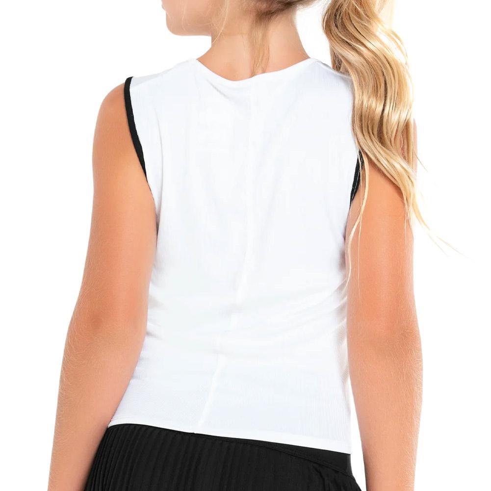 Girl's Born Awesome Tennis Tank White Apparel Lucky In Love