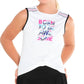 Girl's Born Awesome Tennis Tank White Apparel Lucky In Love
