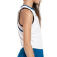 Girls' Play On Crop Tennis Tank White and Black Apparel Lucky In Love