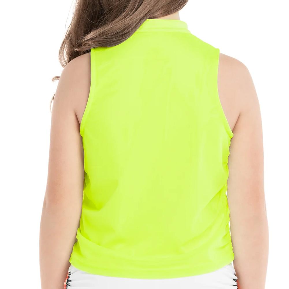 Girls' Mesh Is More Tennis Tank Neon Yellow Apparel Lucky In Love