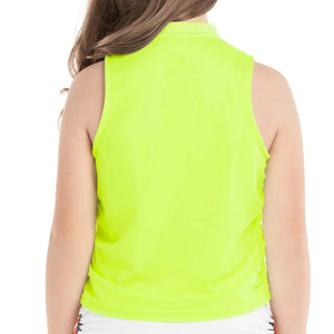 Girls' Mesh Is More Tennis Tank Neon Yellow Apparel Lucky In Love