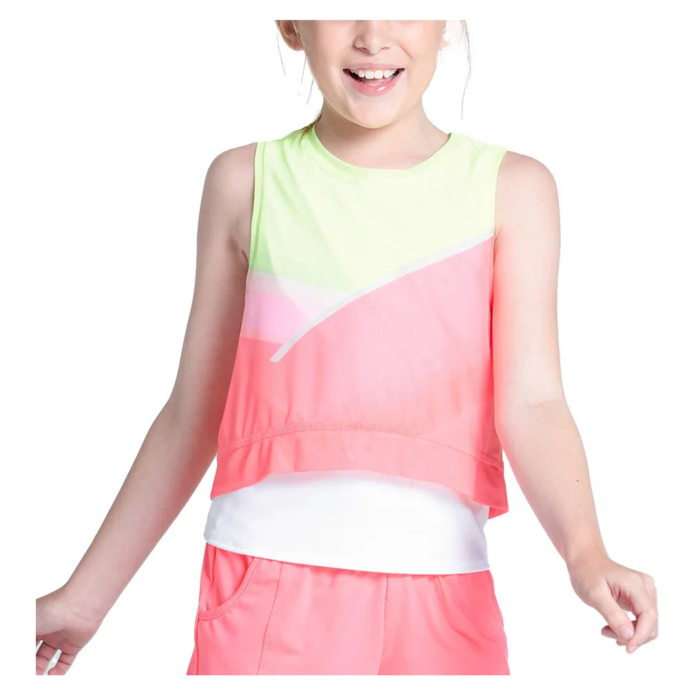 Girls` Spin Around Tennis Tank Flamingo Apparel Lucky In Love
