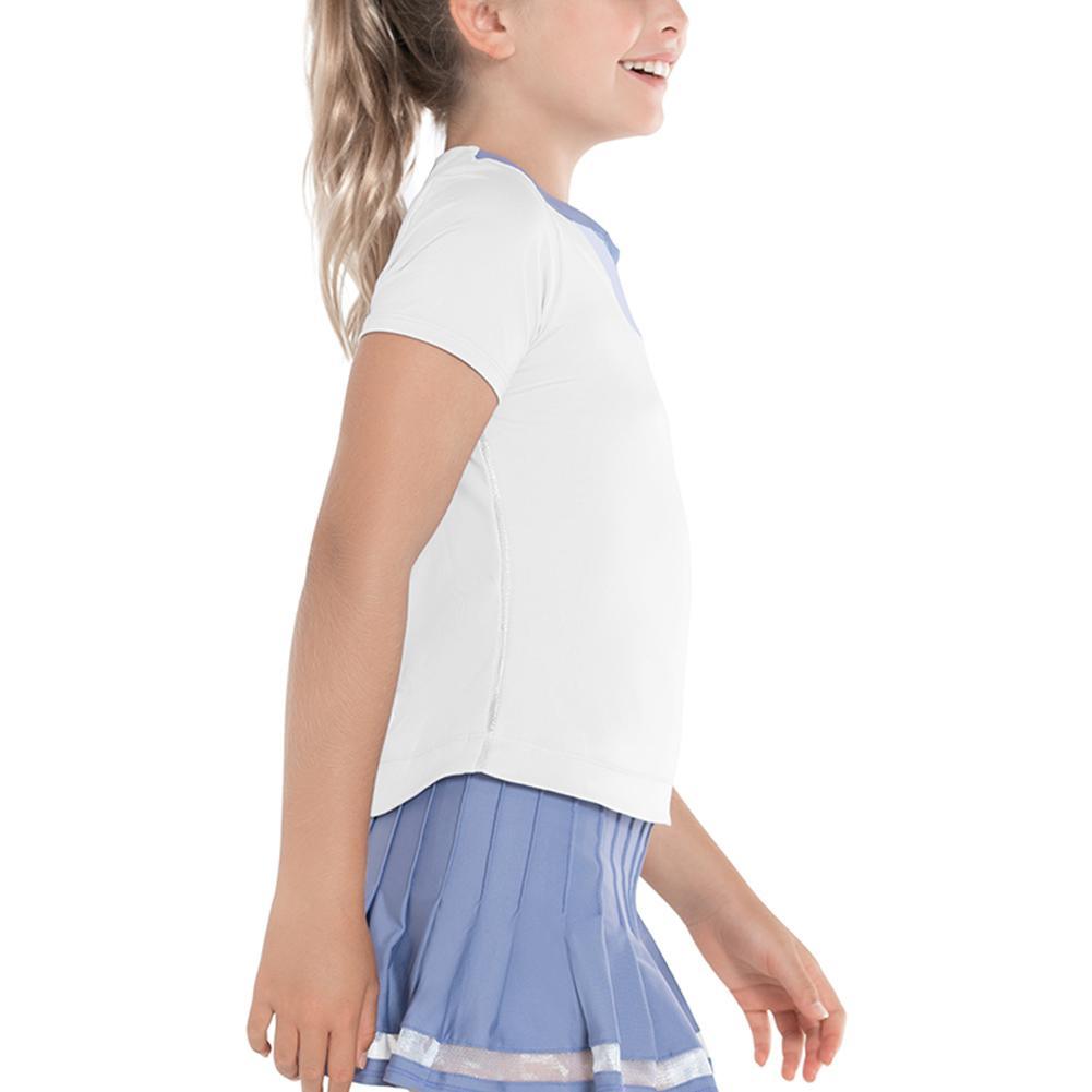 Girl's Double V Tennis Short Sleeve Apparel Lucky In Love