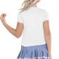 Girl's Double V Tennis Short Sleeve Apparel Lucky In Love