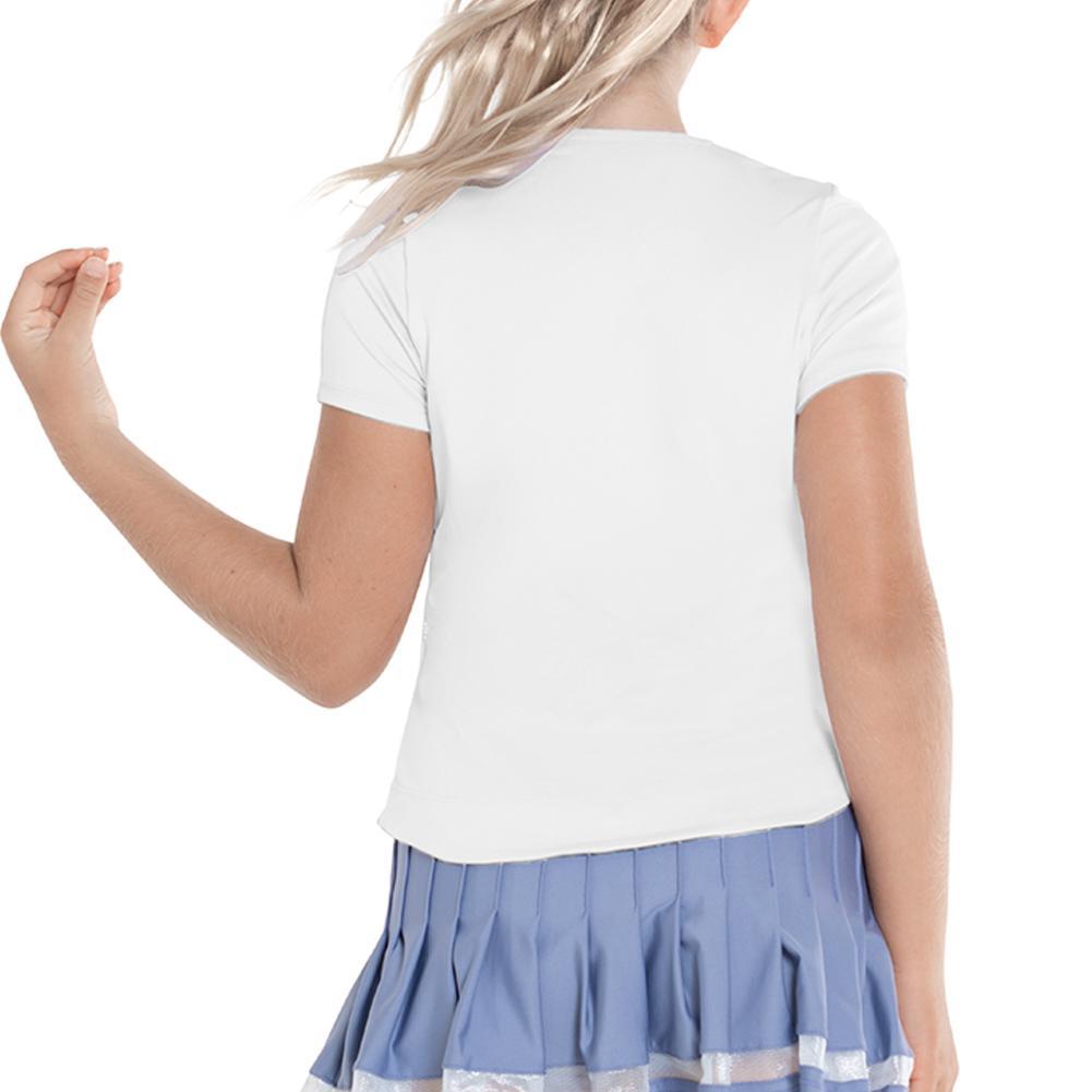 Girl's Double V Tennis Short Sleeve Apparel Lucky In Love