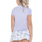 Girl's Double V Tennis Short Sleeve Apparel Lucky In Love