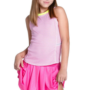 Girls` Victory Streak Tennis Tank Pink Apparel Lucky In Love