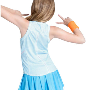 Girls` Victory Streak Tennis Tank Ocean Apparel Lucky In Love