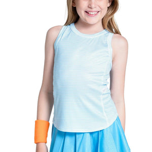 Girls` Victory Streak Tennis Tank Ocean Apparel Lucky In Love