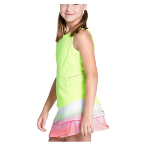 Girls` Free To Fly Tennis Tank Lemon Frost Apparel Lucky In Love