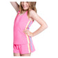 Girls` Prisma Stripe Tennis Tank Pink Apparel Lucky In Love