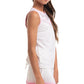 Girl's Retro Deco Tie Back Tennis Tank White Apparel Lucky In Love