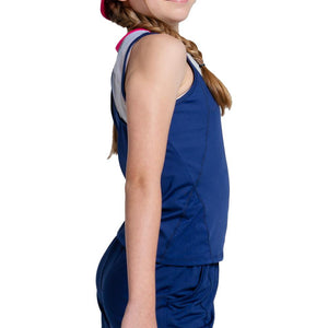 Girls' Shimmer Tennis Tank Blueberry Apparel Lucky In Love