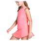 Girls` Shimmer Tennis Tank Flamingo Apparel Lucky In Love