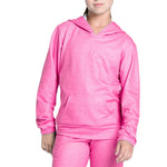 Girls` Heather Tennis Hoodie Apparel Lucky In Love