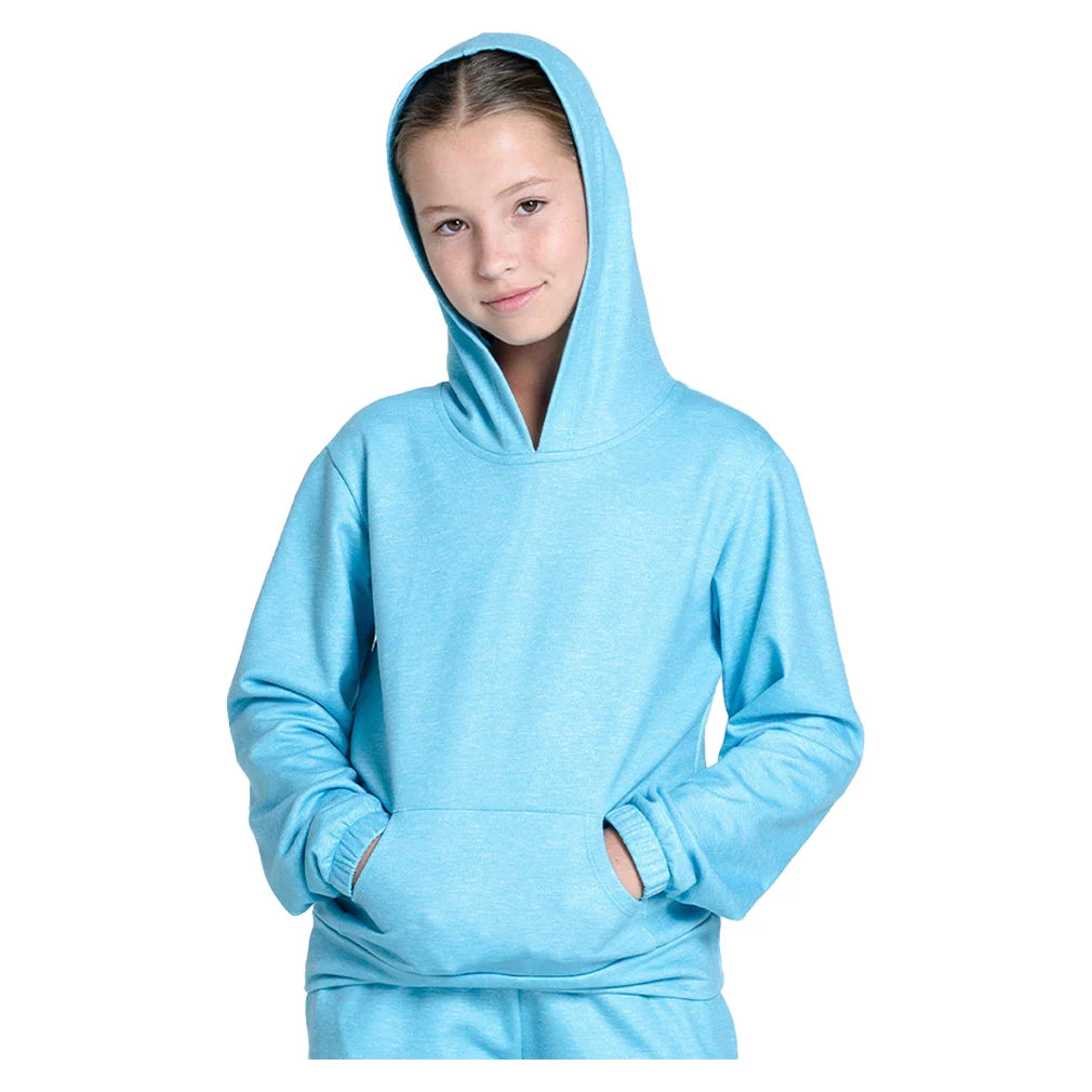Girls` Heather Tennis Hoodie Apparel Lucky In Love
