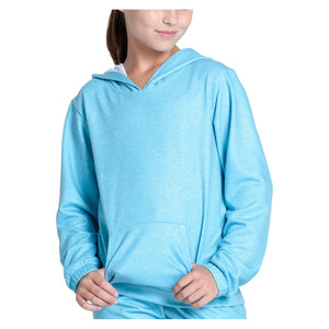 Girls` Heather Tennis Hoodie Apparel Lucky In Love