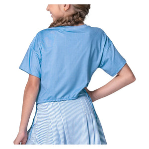 Girls` Linen Play Short Sleeve Tennis Top Periwinkle Apparel Lucky In Love