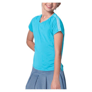 Girls` Boxy Short Sleeve Tennis Top Ocean Apparel Lucky In Love