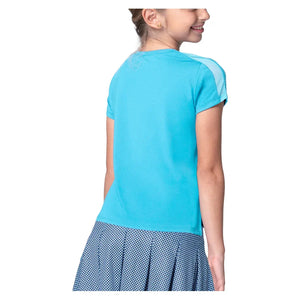 Girls` Boxy Short Sleeve Tennis Top Ocean Apparel Lucky In Love